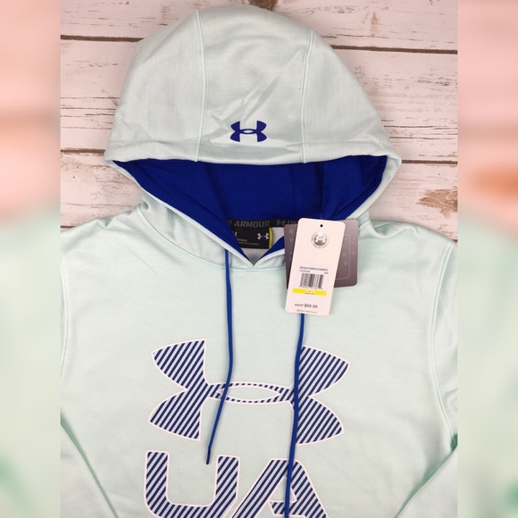Under Armour Storm Coldgear Hoodie Pullover Blue - Picture 3 of 4